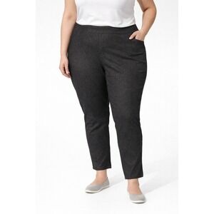 Lane Bryant Signature Fit Flex Waistband Black Shimmer Jeggings Pants Size 28P